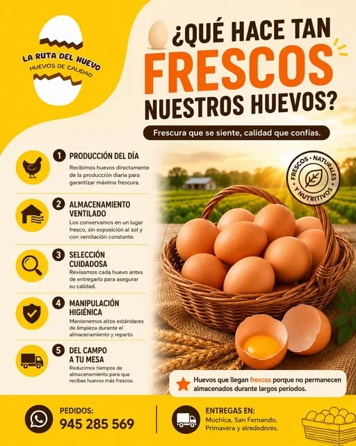 Publicación de La Ruta del Huevo sobre la frescura de sus huevos